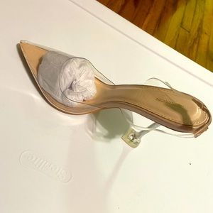 Prettylittlething (clear/nude patent) *brand new*
